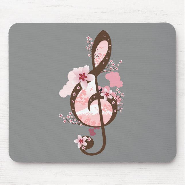 Mousepad Cherry Blossom Music (Frente)
