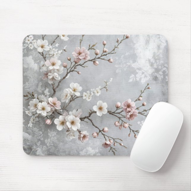 Mousepad Cherry Blossoms Abstrato (Com mouse)