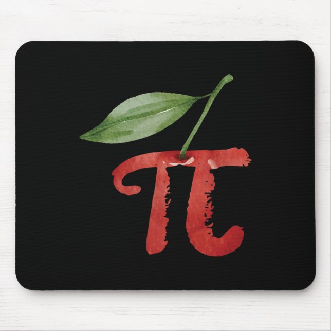 Mousepad Cherry Pi Day Funny Pie Cherries 3.14 Ciência Humo (Frente)
