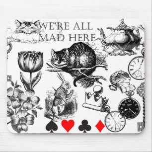 Mousepad cheshire cat classic alice in wonderland character