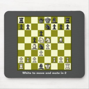 Mousepad Chess Mate Em 2 Quebra-cabeça Nº 2 Impressão De Te
