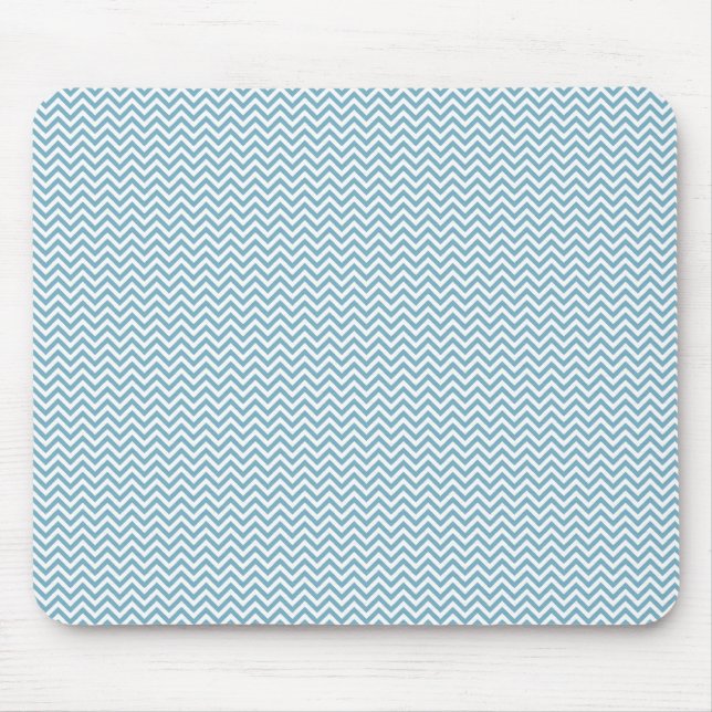 Mousepad Chevron Azul com Monograma (Frente)