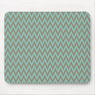 Mousepad Chevron azul e cinzento na moda listra ziguezagues