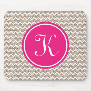 Mousepad Chevron formal no brilho Dourado