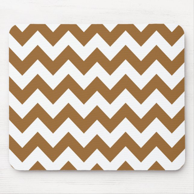 Mousepad Chevron Neutro de Açúcar Castanho (Frente)