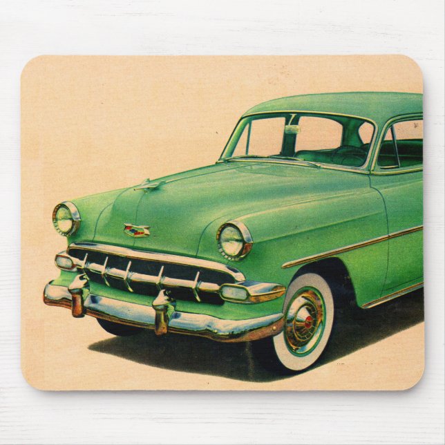 Mousepad Chevy verde dos anos 50 (Frente)