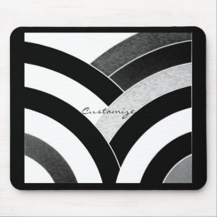 Mousepad chic - Chevrons preto/branco