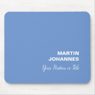 Mousepad Chic Elegante Mínimo Azul-Na moda
