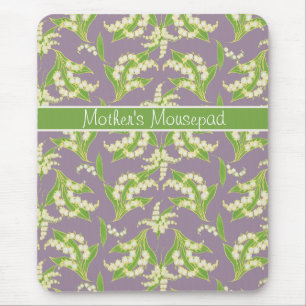 Mousepad Chic Floral Mousepad: Lírios do Vale, Mauve