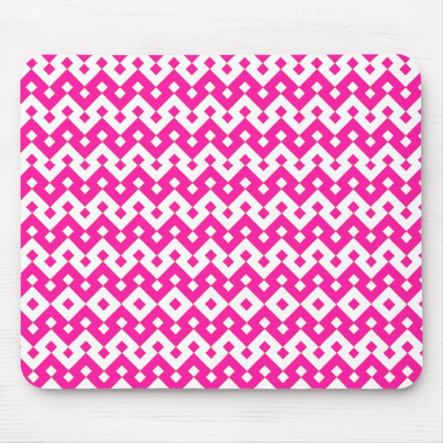 Mousepad Chic Girlie Mousepad, Geométrico Cor-de-Rosa (Frente)