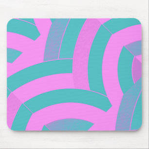 Mousepad chic - na moda cor-de-rosa/chevron verde