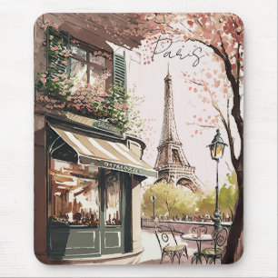 Mousepad Chic Parisiense Cafe Eiffel Tower Paris Compro Fra