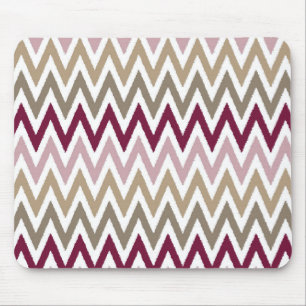 Mousepad Chic Pink Dourado Chevron