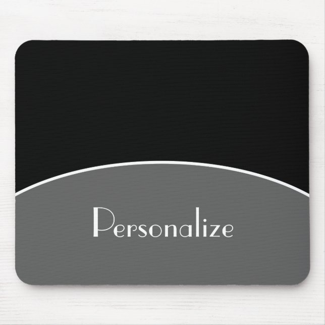 Mousepad Chic Professional Black Moderno Com Nome (Frente)