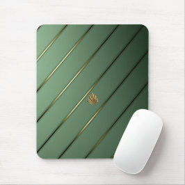 Mousepad Chic Sage Green & Dourado