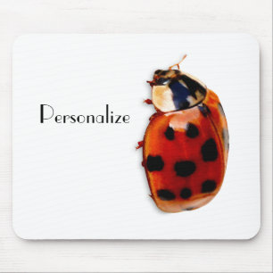Mousepad Chic Spotted Ladybug Com Nome