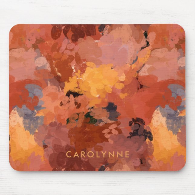 Mousepad Chic Trendy Terracotta Rust Orange Brown (Frente)