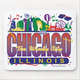 Mousepad Chicago-Confetti
