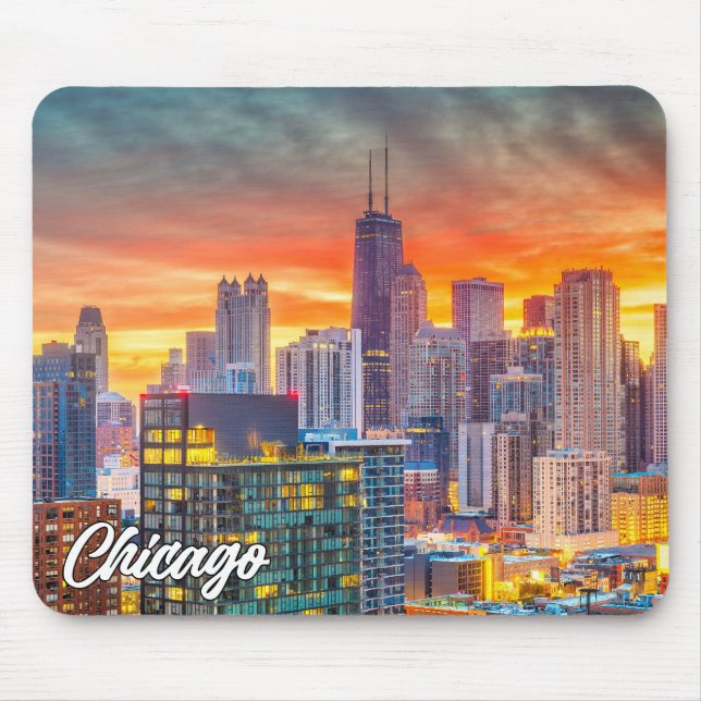 Mousepad Chicago, Illinois, Estados Unidos (Frente)