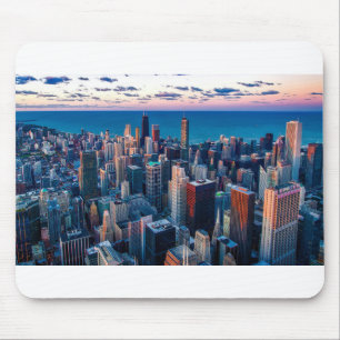 Mousepad Chicago Illinois skyline dos EUA - Chicago no por