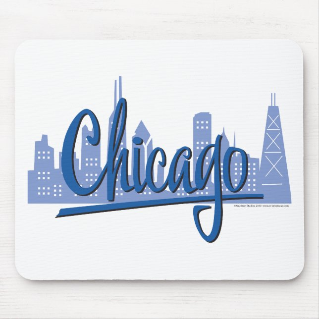 Mousepad Chicago Windy City Skyline (Frente)