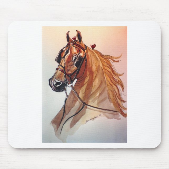 Mousepad Chicote de fios da multa do cavalo de Saddlebred (Frente)