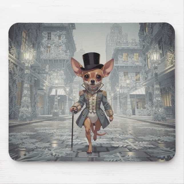 Mousepad Chihuahua About Town In Paris (Frente)