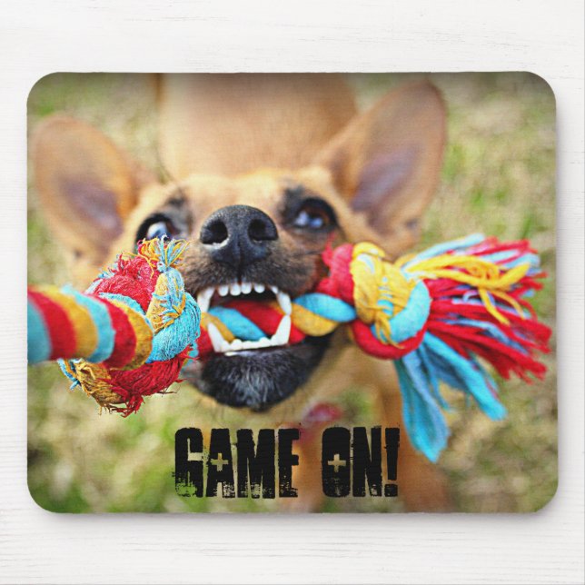 Mousepad Chihuahua da guerra do reboque o (Frente)