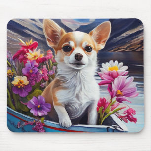 Mousepad Chihuahua em uma Canoa: Uma Aventura Cênica
