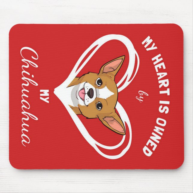 Mousepad Chihuahua Heart_Dog Lover (Frente)