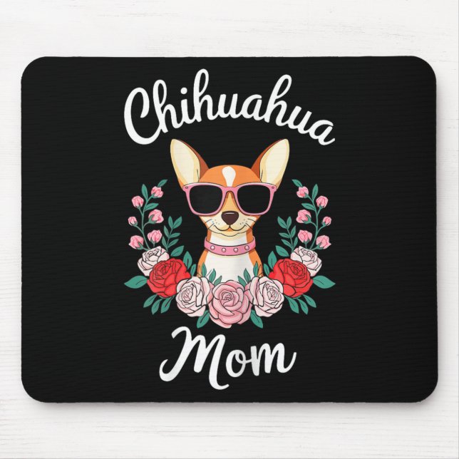Mousepad Chihuahua Mãe Camisa Mulheres Chihuahua Proprietár (Frente)