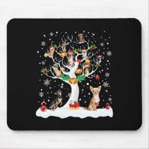 Mousepad Chihuahua Natal Xmas Árvore Cachorro Povor Mulhere