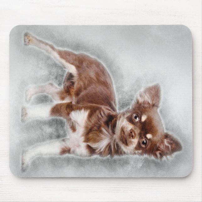 Mousepad Chihuahua olhando para o Camer_Dog Lover (Frente)