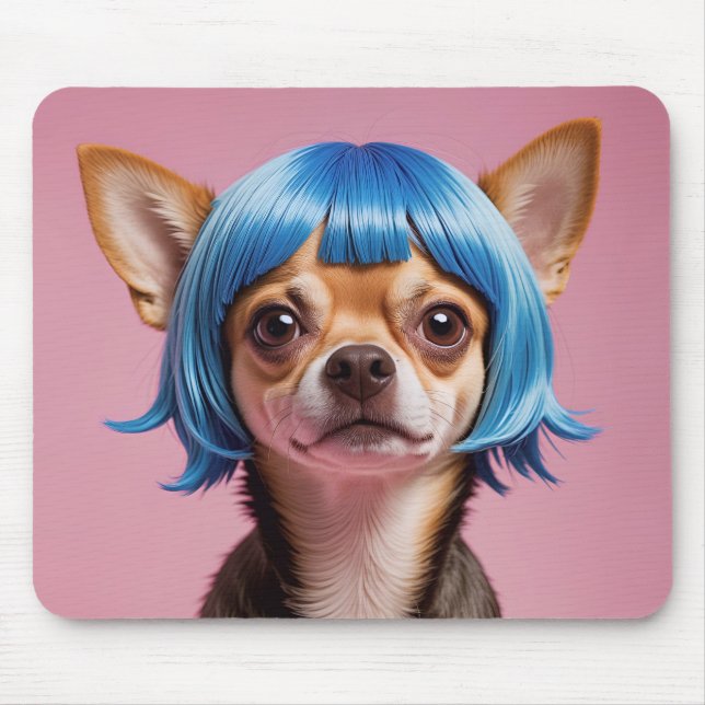 Mousepad Chihuahua wig (Frente)