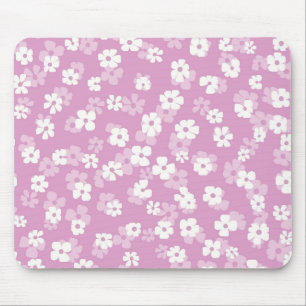 Mousepad Childish Pink Flower Pattern