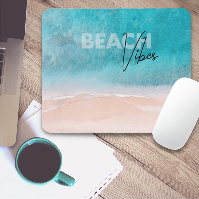 Mousepad Chill Beach Vibes Ocean Photo Blue Water (Criador carregado)