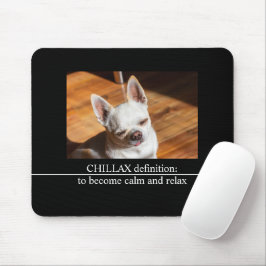 Mousepad Chillax Chihuahua sonolento língua relaxada Foto