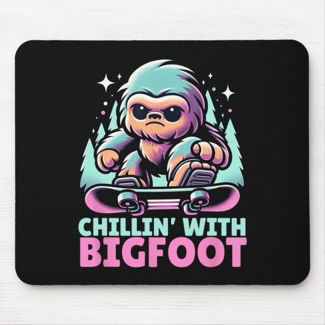 Mousepad Chillin' Com Snowboa, Esportes Alpinos De Inverno  (Frente)