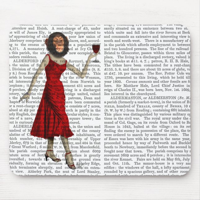 Mousepad Chimp Com Vinho (Frente)