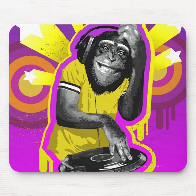 Mousepad Chimpanzee DJ (Frente)