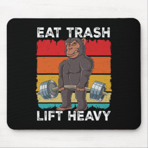 Mousepad Chimpanzee Gym Formação Em Peso Coma Lixo Levante