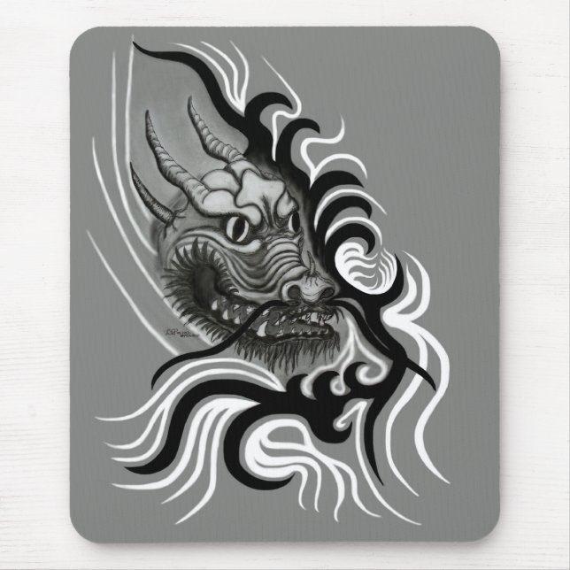 Mousepad China-Drache no Estilo Tatto (Frente)