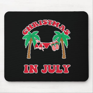 Mousepad Chinelos de Natal em Julho Biquíni Palmeira