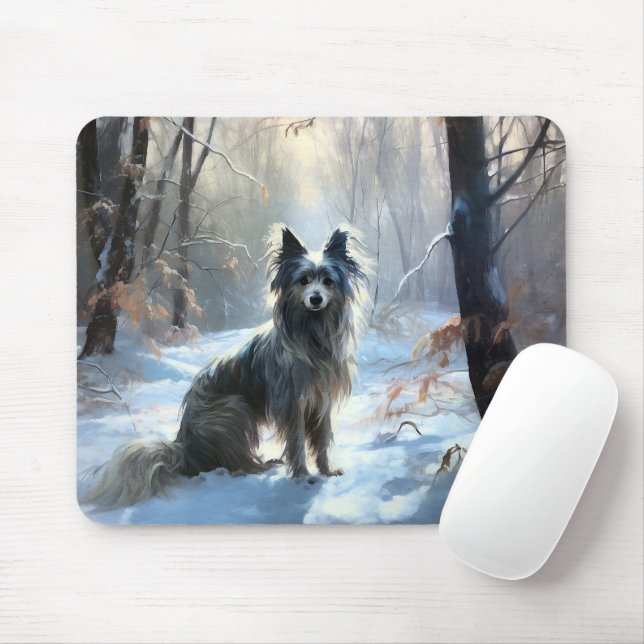 Mousepad Chinês Pinto Que Neve Natal (Com mouse)