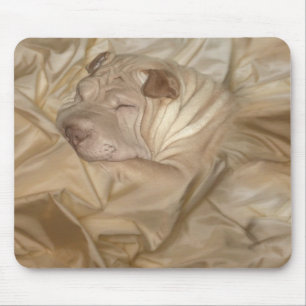 Mousepad Chinês Shar Pei camuflado nos enrugamentos