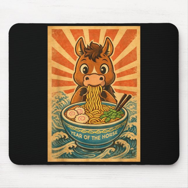 Mousepad Chinese New Year 2026 Of The Horse Ramen Lunar New (Frente)