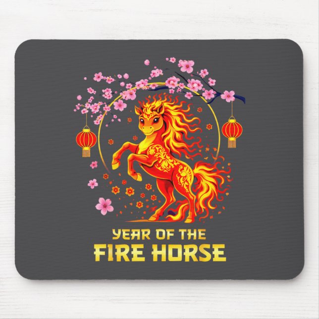 Mousepad Chinese New Year 2026 Year Of The Fire Horse  (Frente)