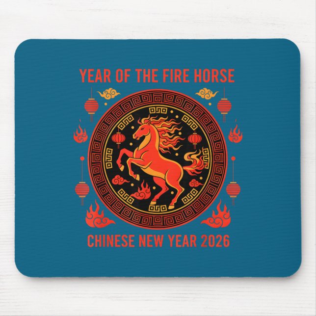Mousepad Chinese New Year 2026 Year Of The Fire Horse  (Frente)