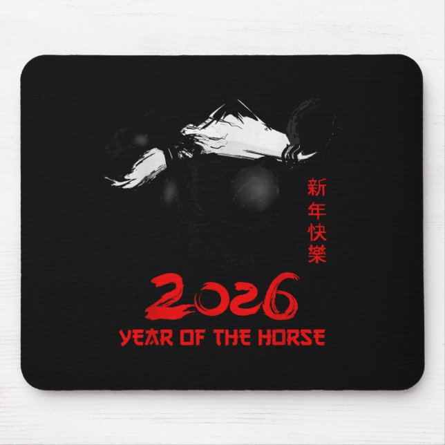 Mousepad Chinese New Year 2026 Year Of The Horse Happy Luna (Frente)