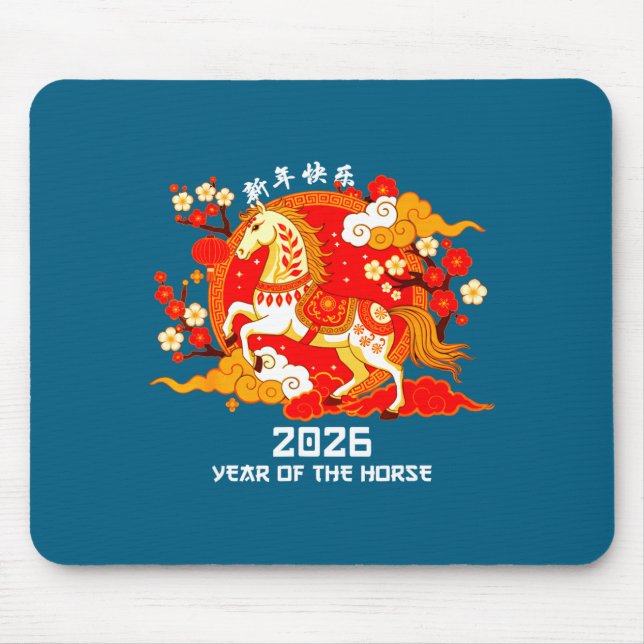 Mousepad Chinese New Year 2026 Year Of The Horse Shirt Men  (Frente)